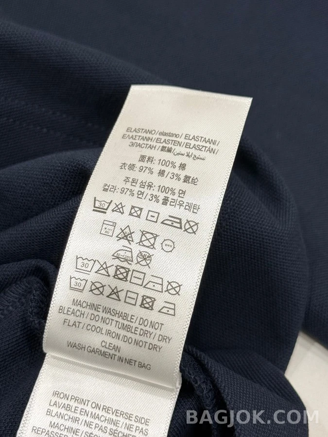 버버리 버버리 기사 로고 긴팔 폴로 티셔츠 상세 이미지