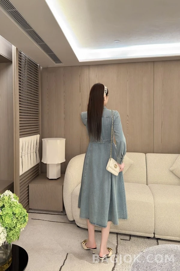 샤넬 샤넬 데님 퀼팅 포켓 벨트 원피스 상세 이미지
