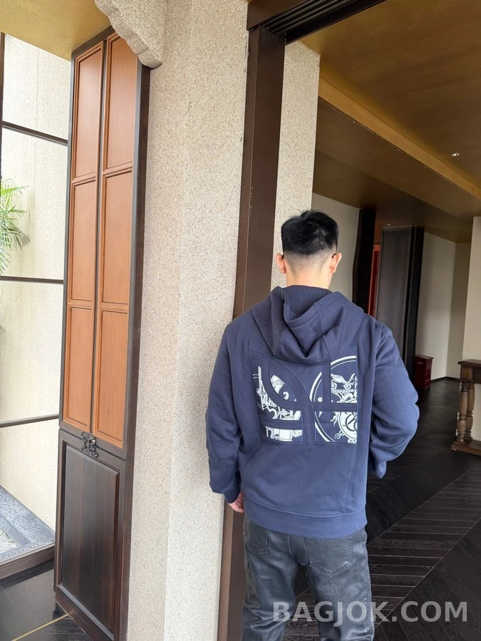 에르메스 에르메스 마술 문양 패치 자수 후드 집업 상세 이미지