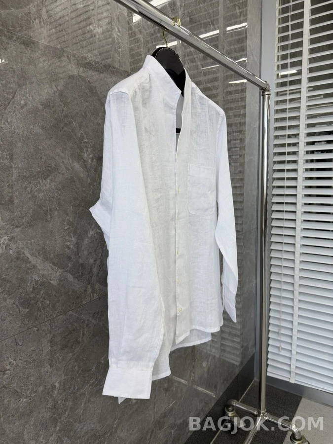 제냐 제냐 린넨 밴드 칼라 셔츠 상세 이미지