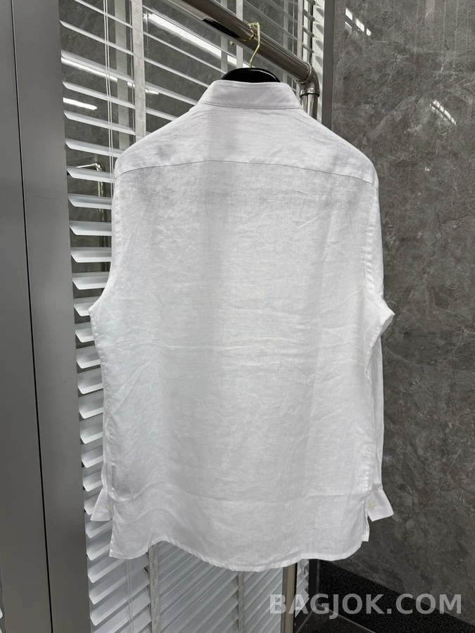 제냐 제냐 린넨 밴드 칼라 셔츠 상세 이미지
