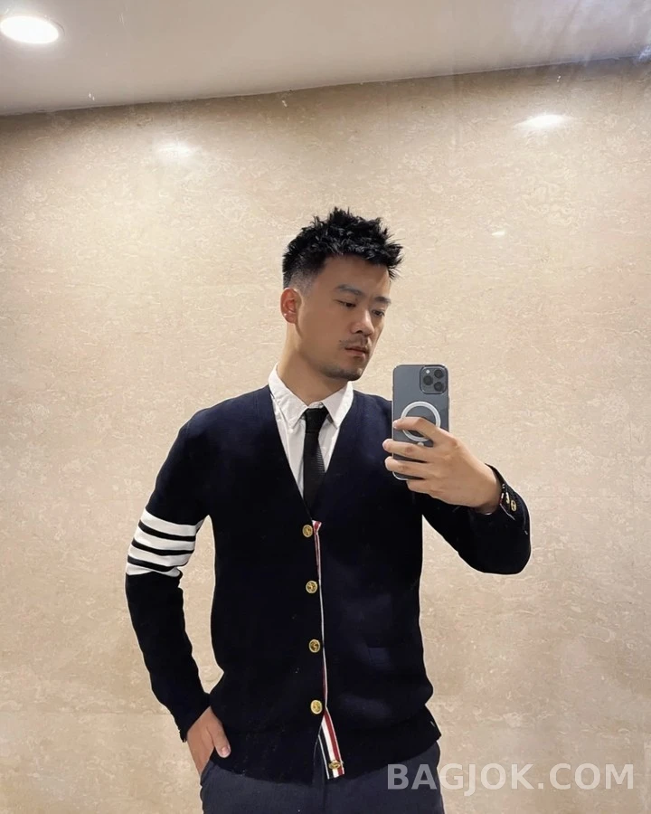 톰브라운 톰브라운 4바 스트라이프 카디건 상세 이미지