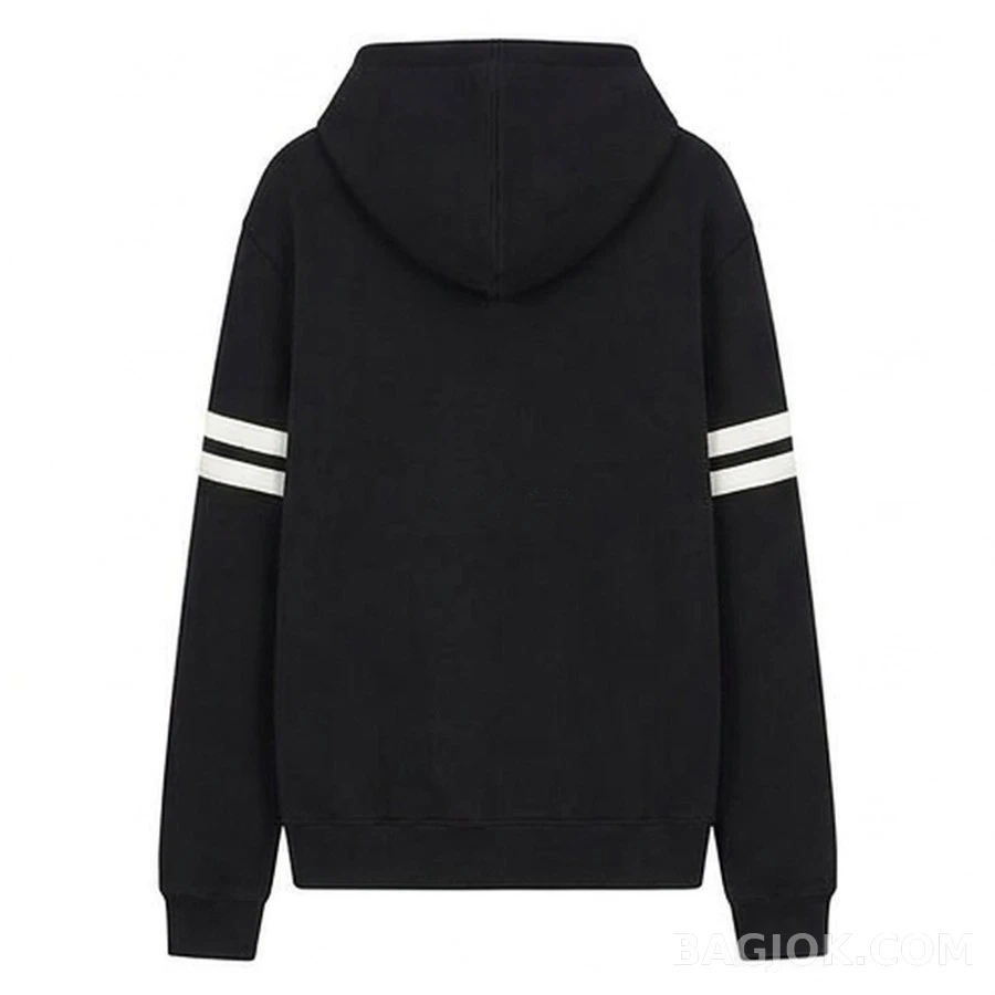생로랑 세인트로랑 스트라이프 자수 후드티 상세 이미지