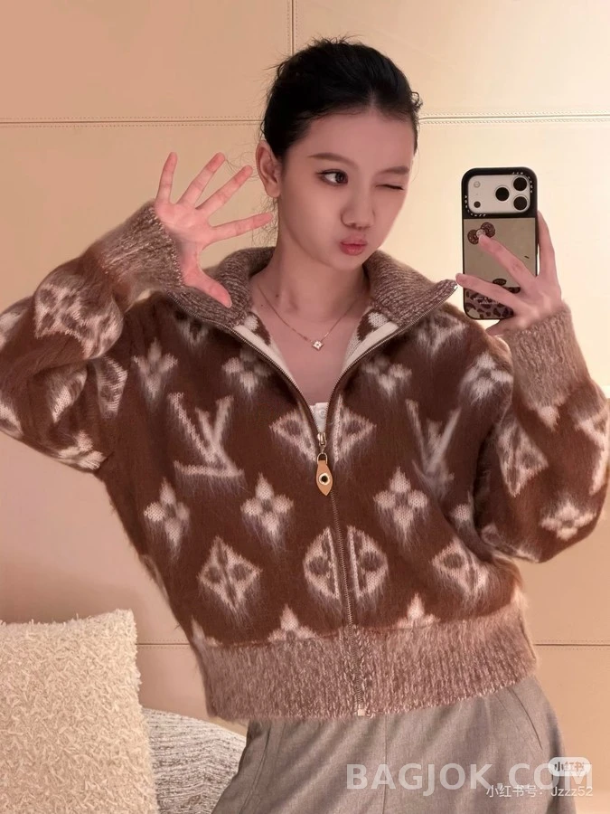 루이비통 루이비통 모노그램 퍼지 집업 니트 상세 이미지