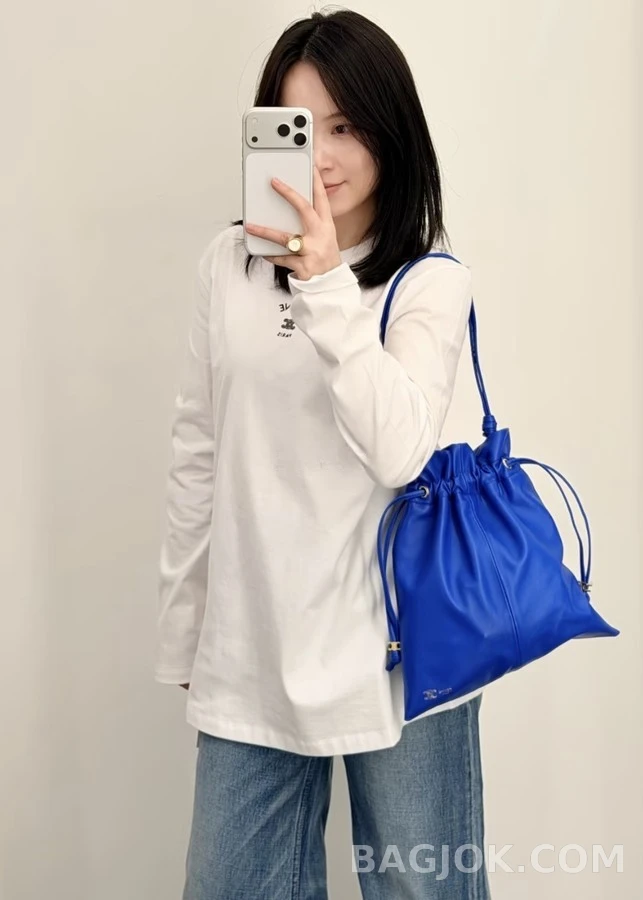 셀린느 셀린느 레터링 자수 긴팔 티셔츠 상세 이미지
