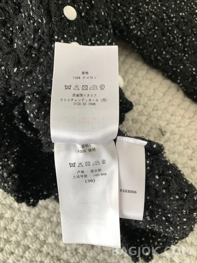 디올 디올 스펙클 하이넥 진주 버튼 가디건 상세 이미지