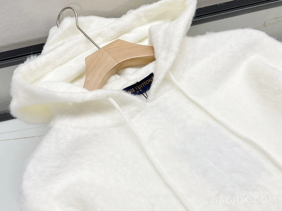 디올 디올 부드러운 울 혼방 후드 상세 이미지
