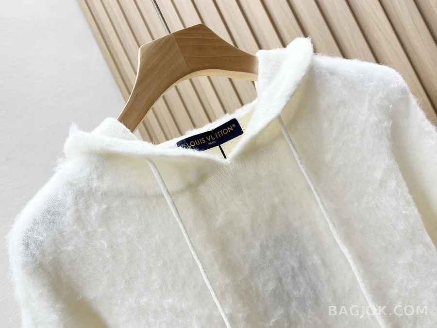 디올 디올 부드러운 울 혼방 후드 상세 이미지