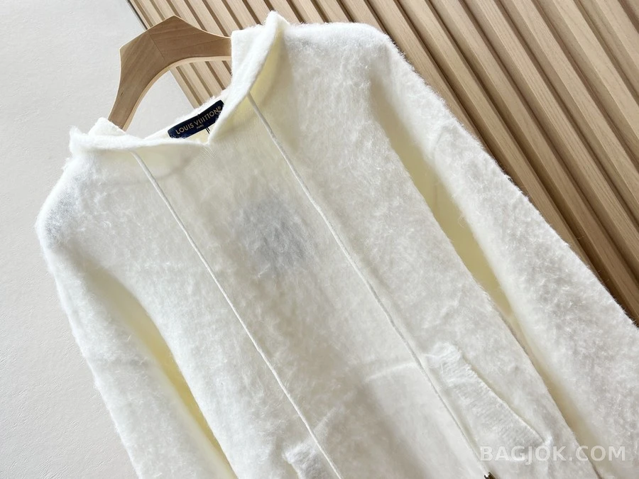 디올 디올 부드러운 울 혼방 후드 상세 이미지