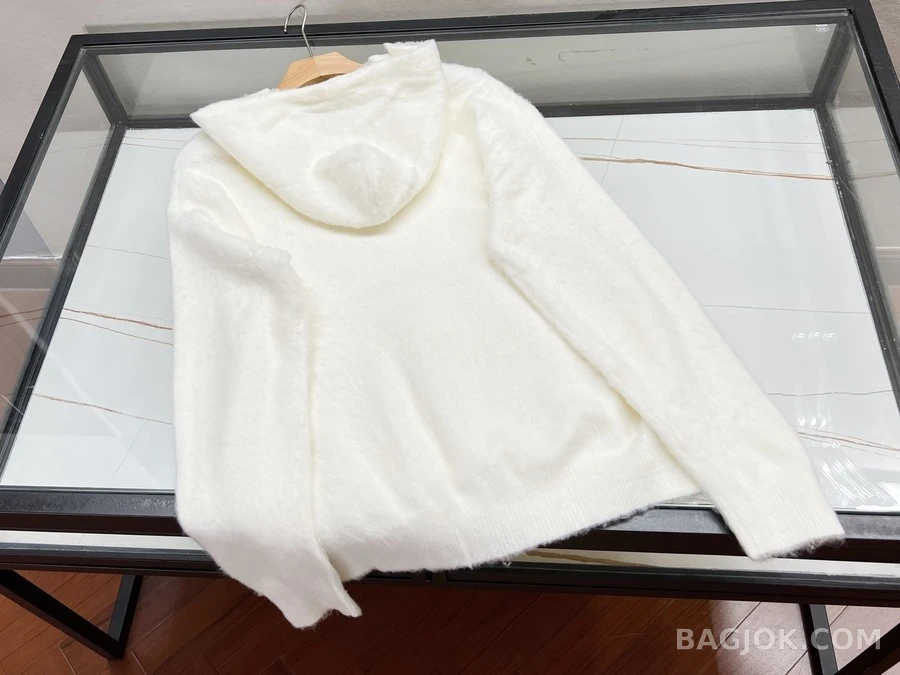 디올 디올 부드러운 울 혼방 후드 상세 이미지