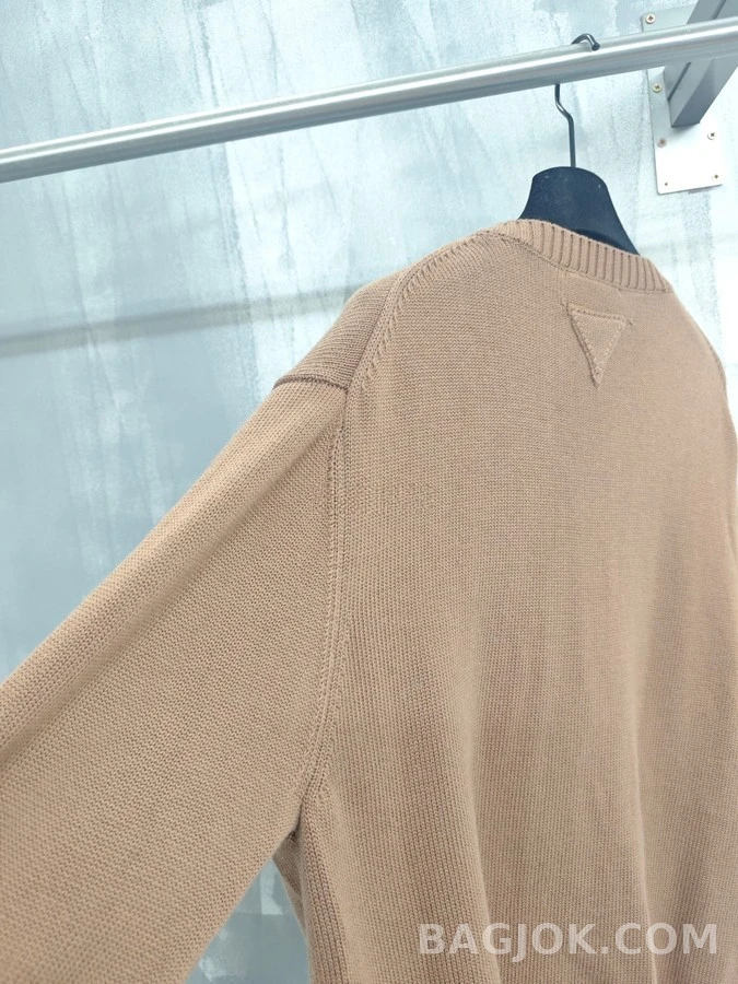 프라다 프라다 울 혼방 라운드넥 가디건 상세 이미지