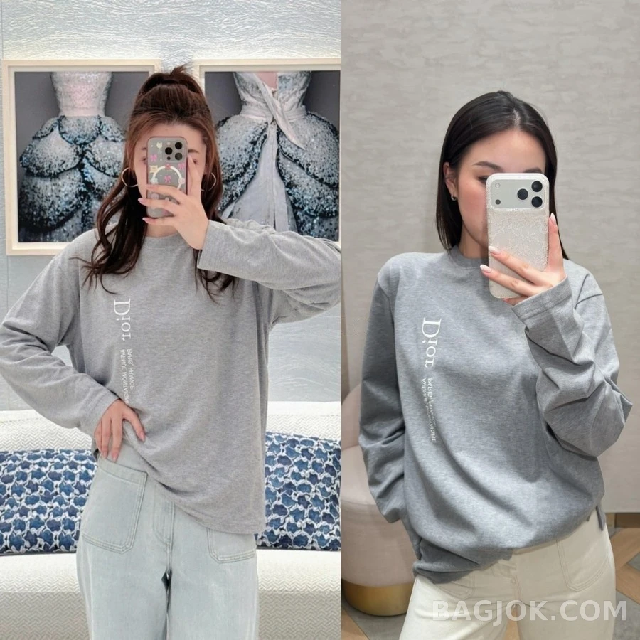 디올 디올 몽테인 레터링 긴팔 티셔츠 상세 이미지