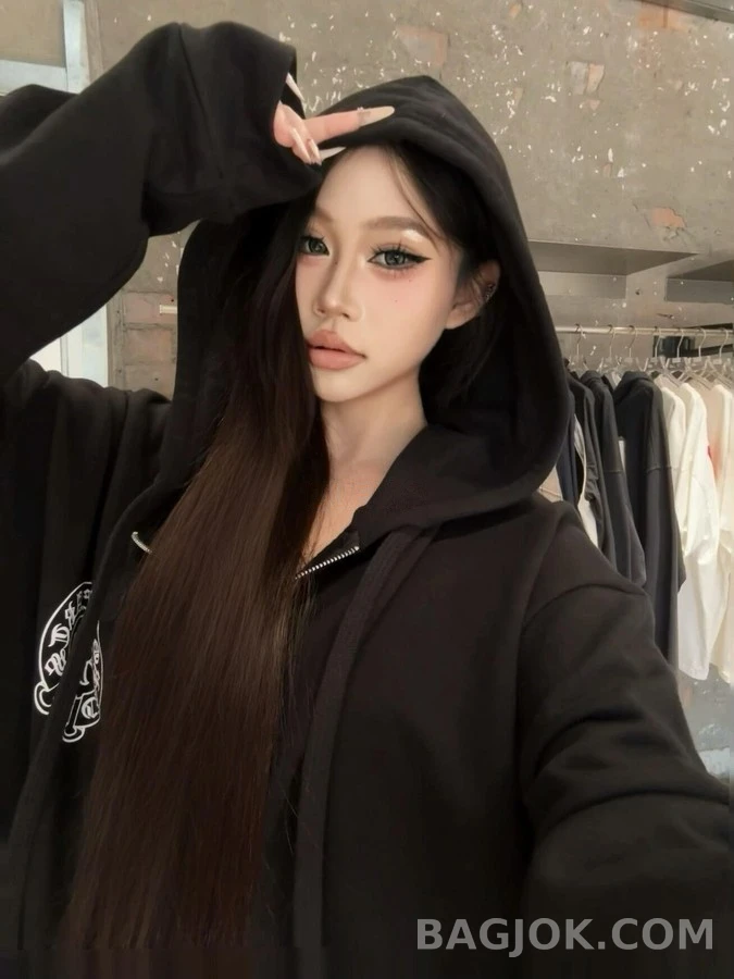 크롬하츠 크롬하츠 말굽 로고 프린트 후드 집업 상세 이미지