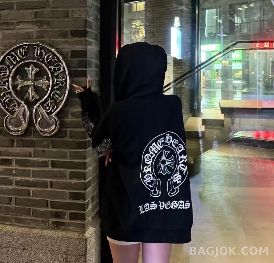 크롬하츠 크롬하츠 말굽 로고 프린트 후드 집업 상세 이미지