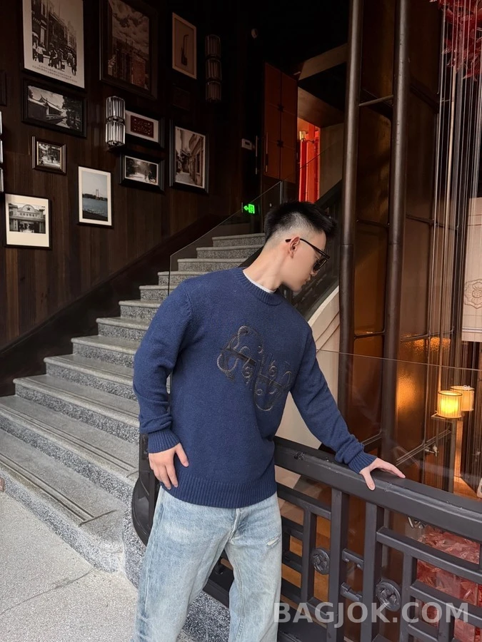에르메스 에르메스 더블 앵커 자수 스웨터 상세 이미지