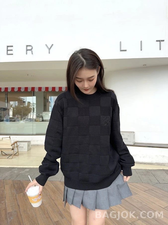 루이비통 루이비통 다미에 라운드넥 니트 상세 이미지