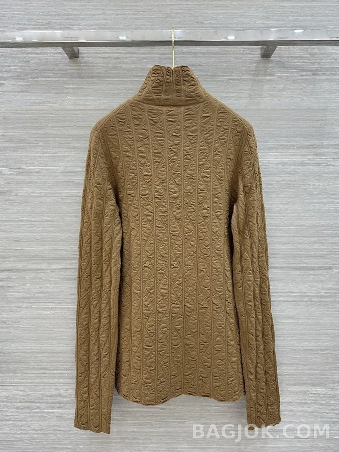 로로피아나 로로피아나 다이아몬드 텍스처 터틀넥 긴팔 티셔츠 상세 이미지