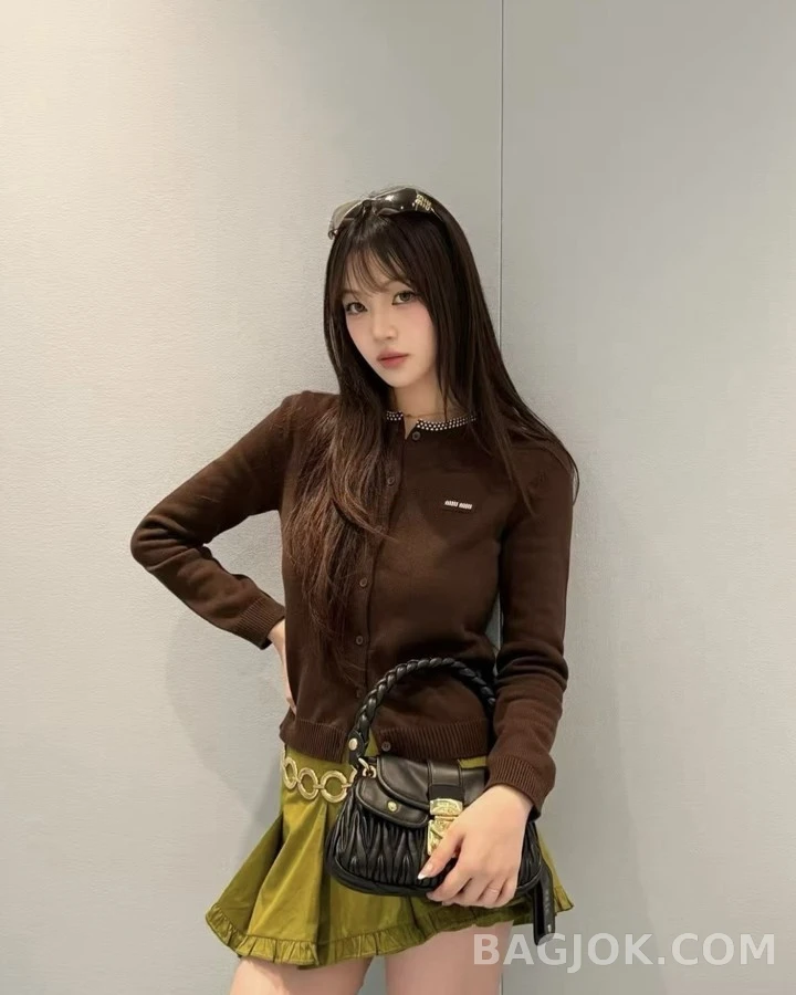 미우미우 미우미우 도트넥 니트 가디건 상세 이미지