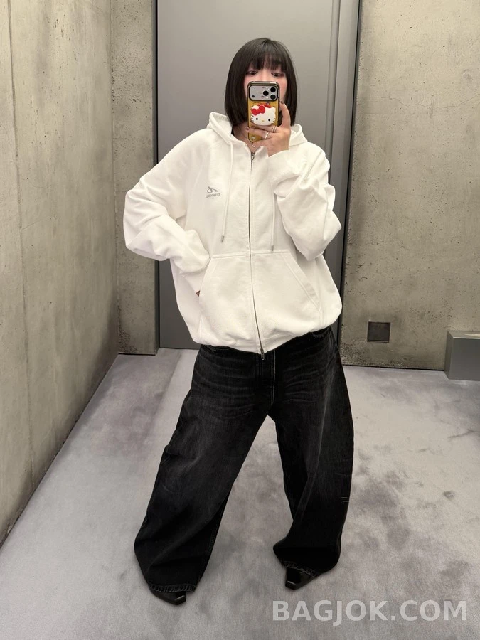발렌시아가 발렌시아가 Bodies 로고 프린트 후드 집업 상세 이미지