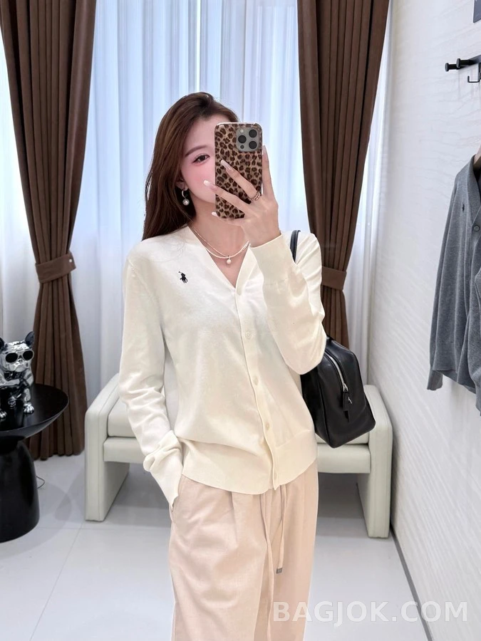 폴로 랄프 로렌 폴로 랄프 로렌 폴로 플레이어 V넥 가디건 상세 이미지