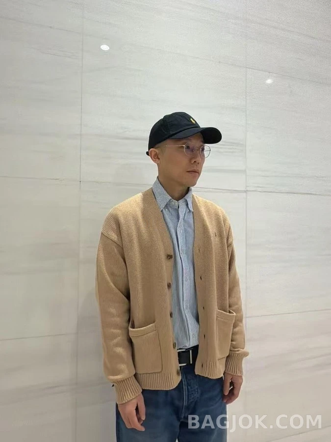 폴로 랄프 로렌 폴로 랄프 로렌 로고 자수 코튼 가디건 상세 이미지