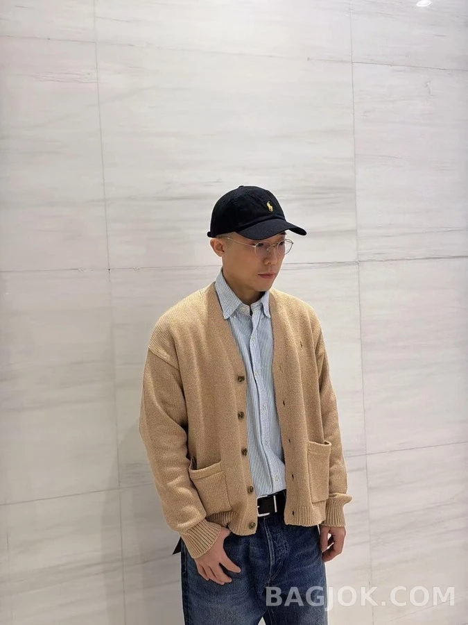폴로 랄프 로렌 폴로 랄프 로렌 로고 자수 코튼 가디건 상세 이미지