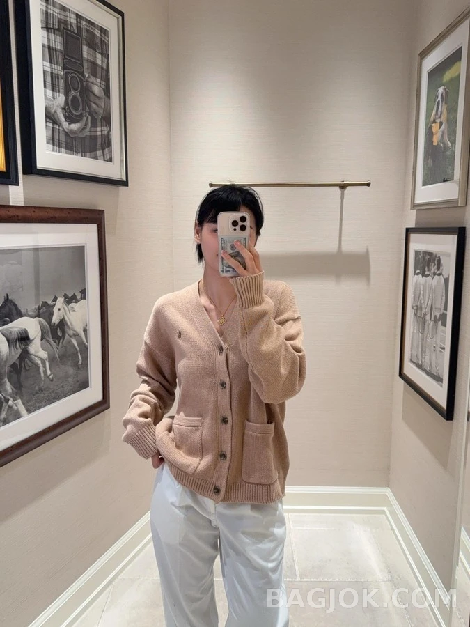 폴로 랄프 로렌 폴로 랄프 로렌 로고 자수 코튼 가디건 상세 이미지