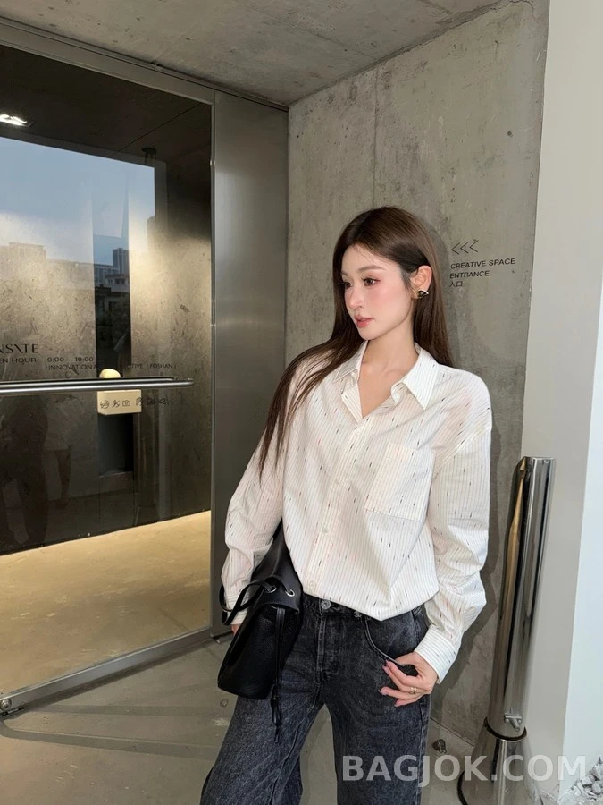 샤넬 샤넬 별점 자수 스트라이프 셔츠 상세 이미지