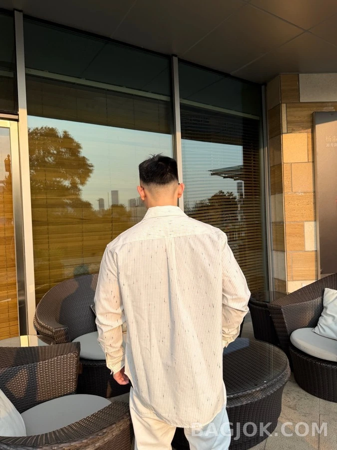 샤넬 샤넬 별점 자수 스트라이프 셔츠 상세 이미지
