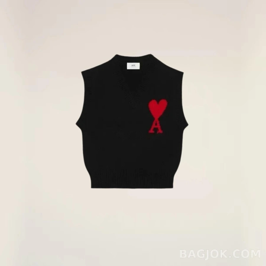 아미 아미 하트 로고 니트 베스트 상세 이미지