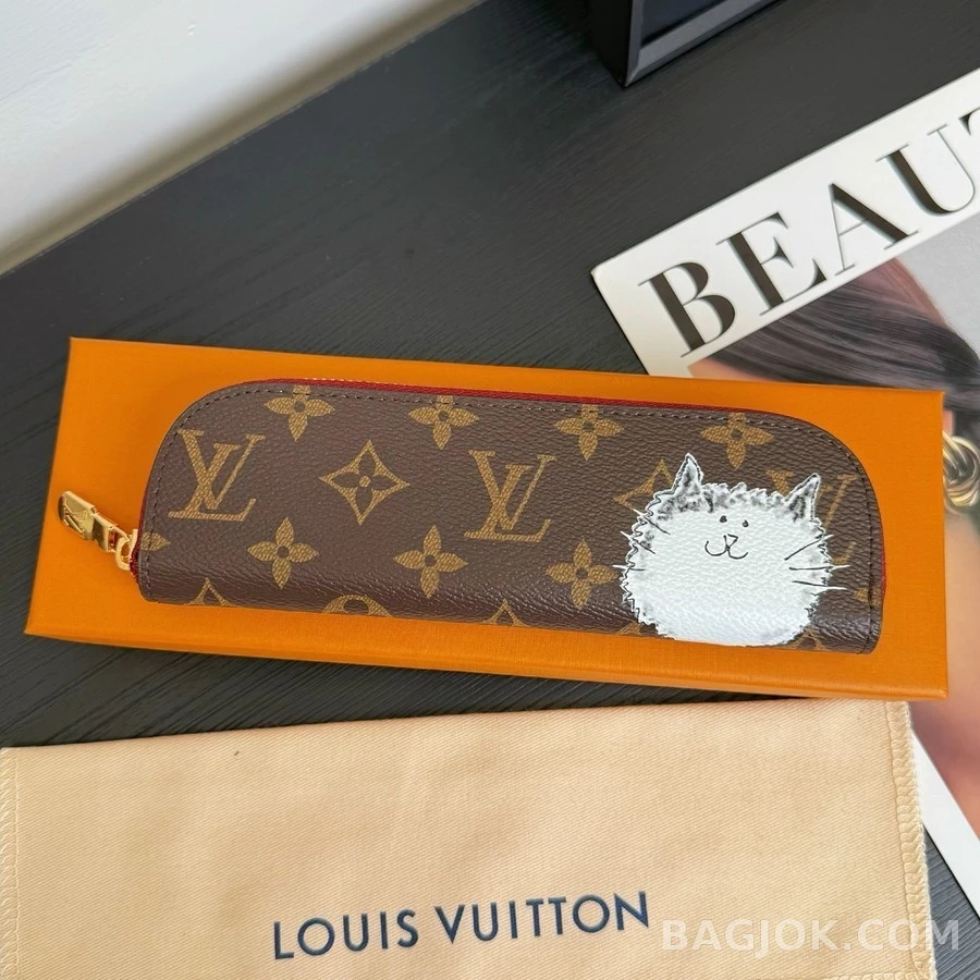 루이비통 루이비통 모노그램 고양이 펜슬 파우치 상세 이미지
