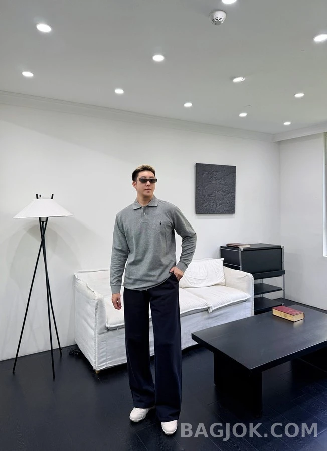 폴로 랄프 로렌 폴로 랄프 로렌 자수 긴팔 폴로 티셔츠 상세 이미지