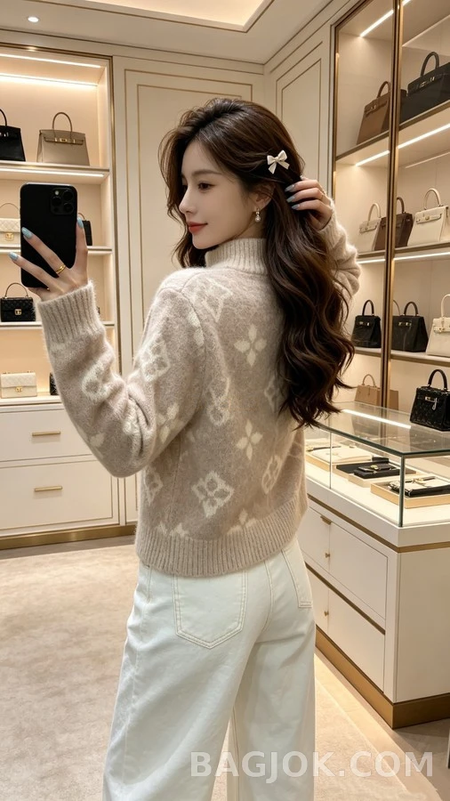 루이비통 루이비통 모노그램 자카드 니트 집업 상세 이미지