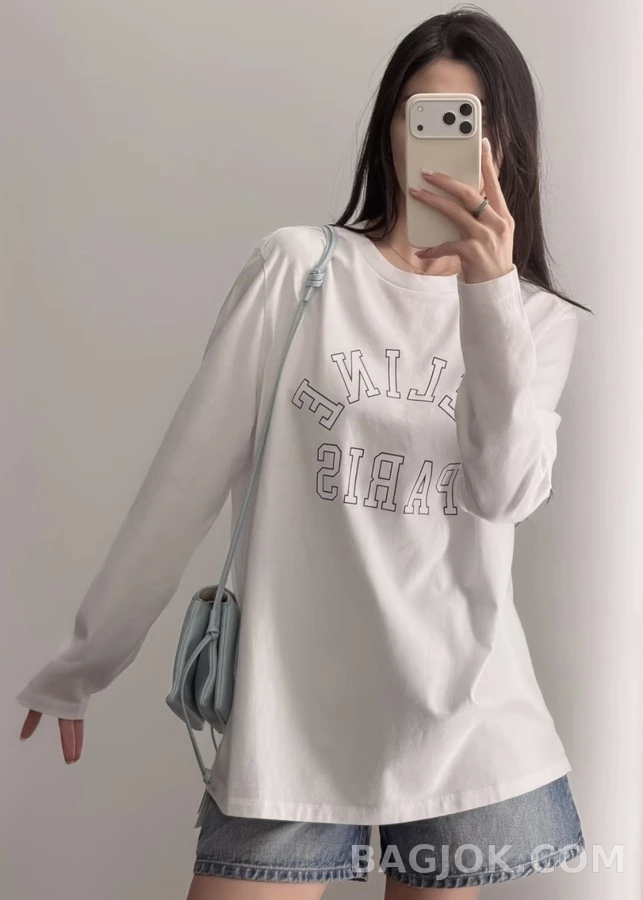 셀린느 셀린느 레터링 긴팔 티셔츠 상세 이미지