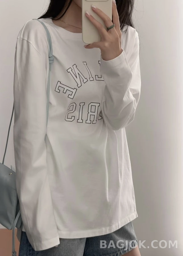 셀린느 셀린느 레터링 긴팔 티셔츠 상세 이미지