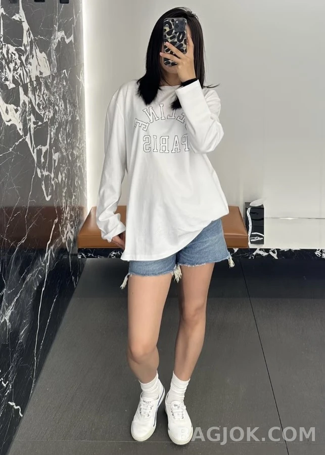 셀린느 셀린느 레터링 긴팔 티셔츠 상세 이미지