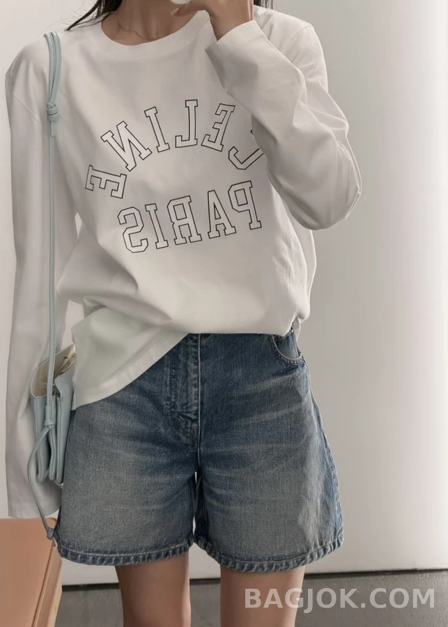 셀린느 셀린느 레터링 긴팔 티셔츠 상세 이미지