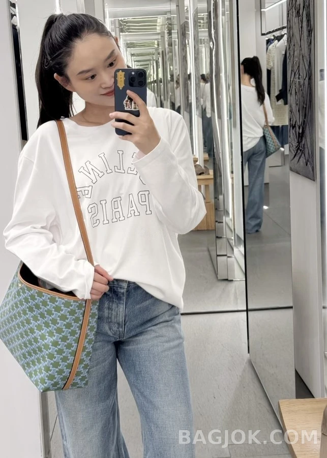 셀린느 셀린느 레터링 긴팔 티셔츠 상세 이미지