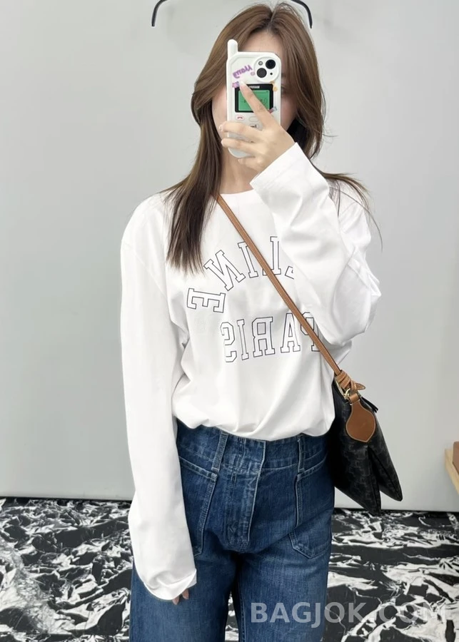 셀린느 셀린느 레터링 긴팔 티셔츠 상세 이미지