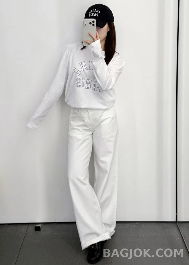 셀린느 셀린느 레터링 긴팔 티셔츠 상세 이미지