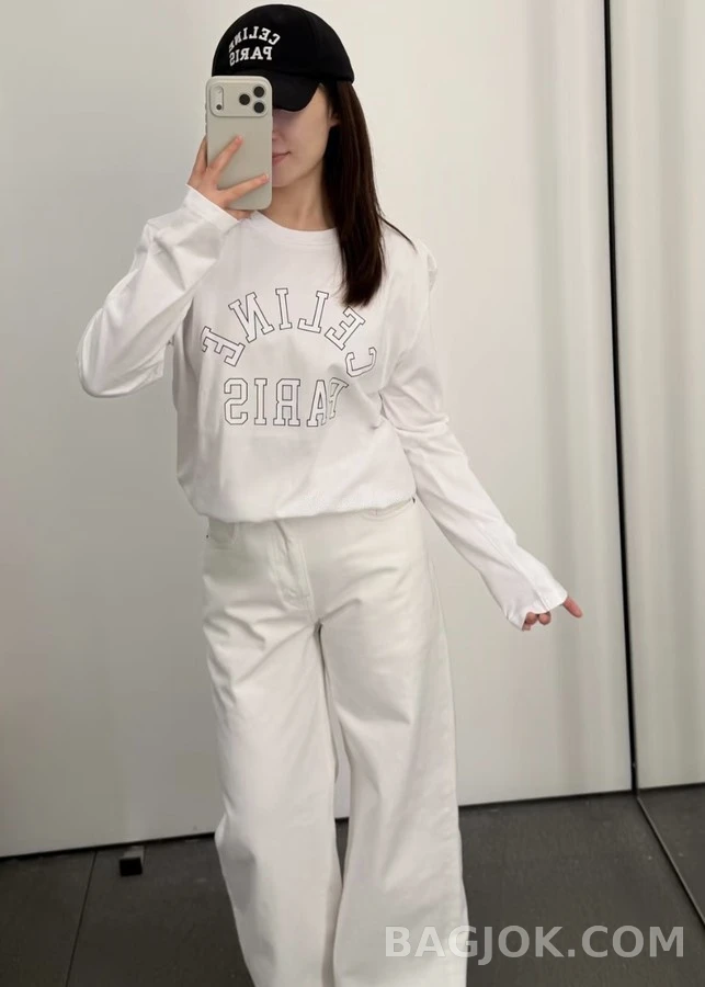 셀린느 셀린느 레터링 긴팔 티셔츠 상세 이미지