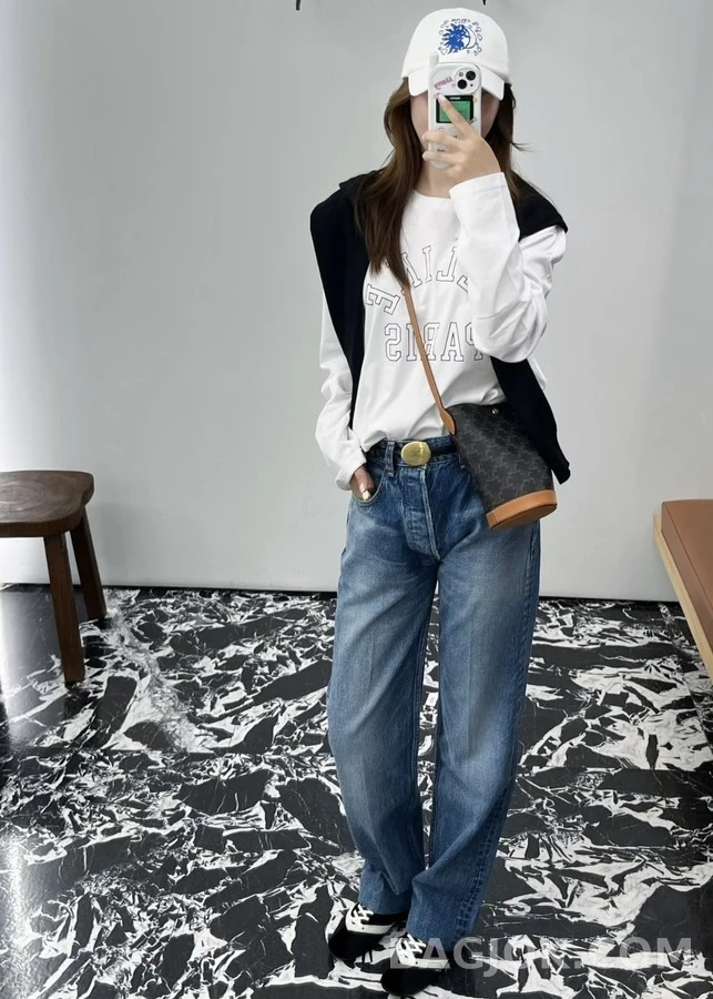 셀린느 셀린느 레터링 긴팔 티셔츠 상세 이미지