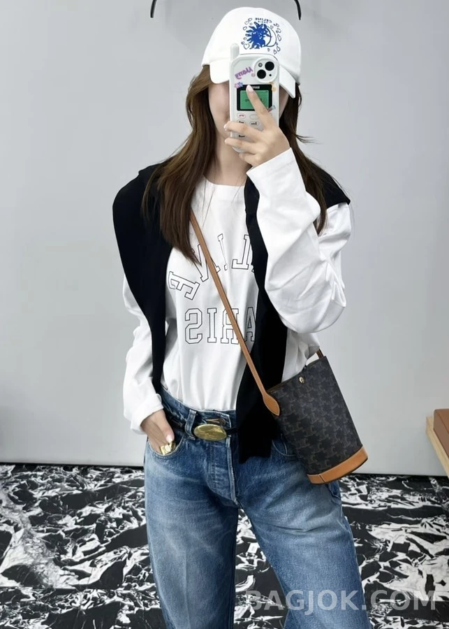 셀린느 셀린느 레터링 긴팔 티셔츠 상세 이미지