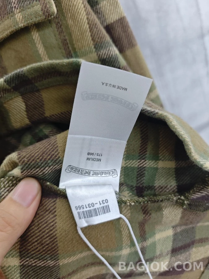 크롬하츠 크롬하츠 격자무늬 은도금 셔츠 재킷 상세 이미지