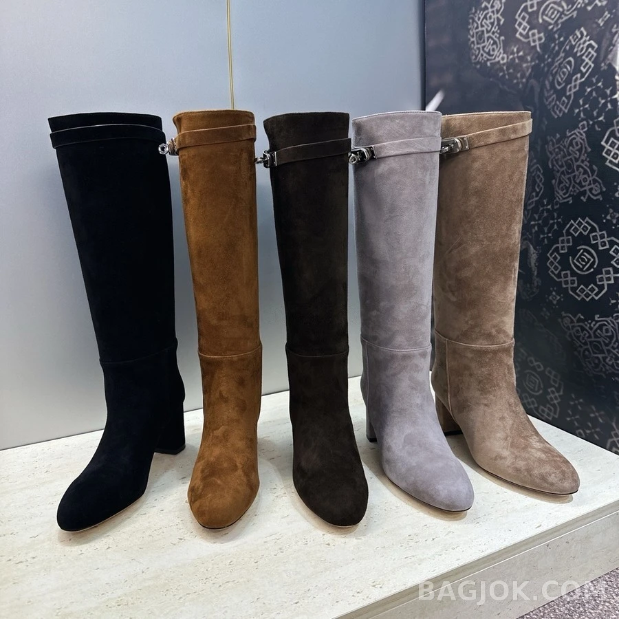 에르메스 에르메스 켈리 버클 청키힐 롱부츠 상세 이미지