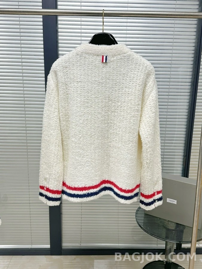 톰브라운 톰브라운 스트라이프 부클 가디건 상세 이미지