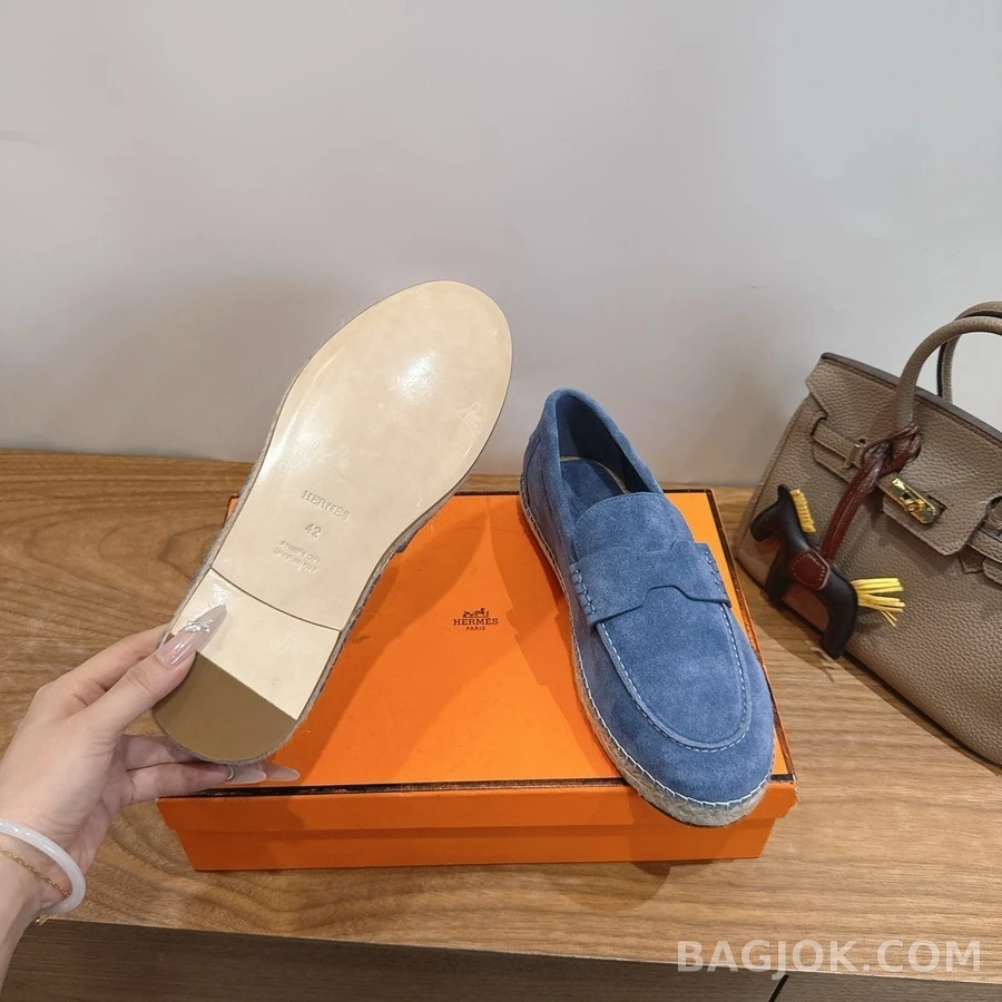 에르메스 에르메스 스웨이드 에스파드리유 로퍼 상세 이미지
