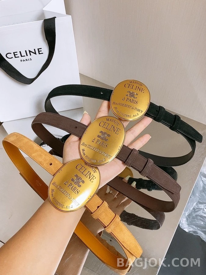 셀린느 셀린느 MAISON 타원형 앰블럼 벨트 상세 이미지