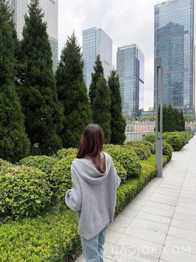 셀린느 셀린느 트리옹프 자수 니트 후드 집업 상세 이미지