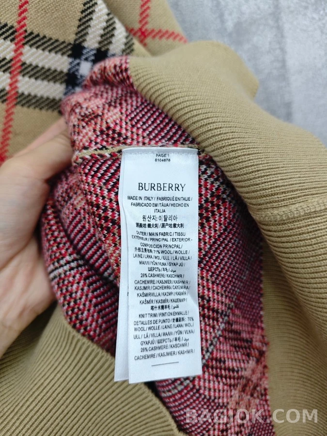버버리 버버리 체크 패턴 가디건 상세 이미지